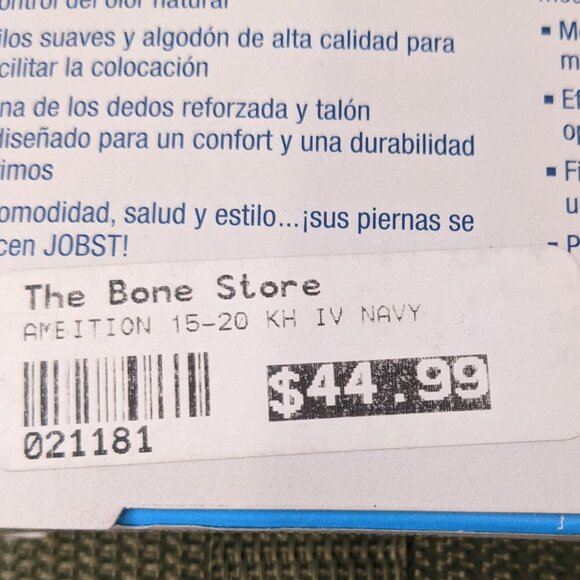 2 Pair Jobst Men's Compresson Socks 15-20 mmHg Black Sz 4 - Picture 4 of 4